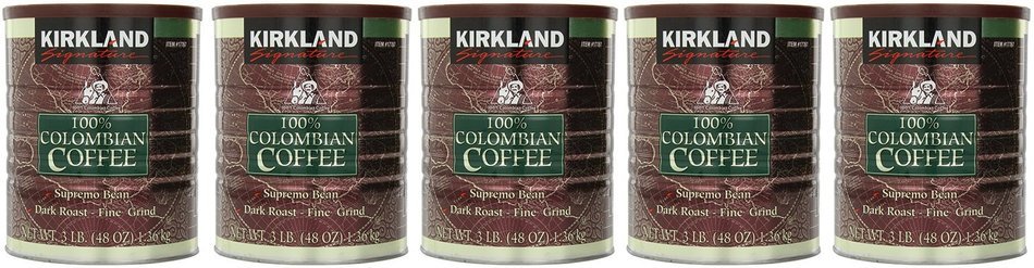 Signature 100% Colombian Coffee Supremo Bean Dark Roast-Fine Grind, 3 Pound N9