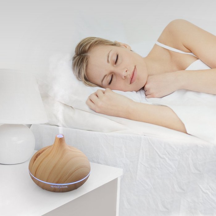 VicTec New Wood Grain 300ml Aroma Essential Oil Diffuser Ultrasonic Cool Mist Super-Quiet Humidifier with LED... N2