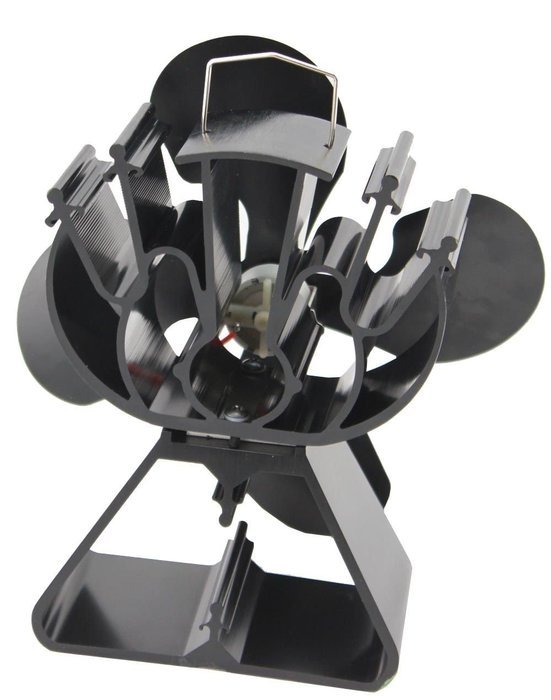 4-Blade Heat Powered Stove Fan for Wood / Log Burner/Fireplace increases 80% more warm air than 2 blade fan- Eco...