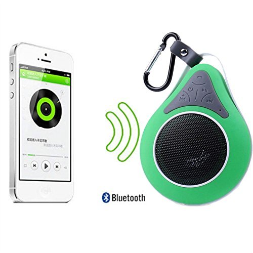 Mfine New Round Waterproof Wireless Bluetooth Shower Speaker Handsfree Speakerphone Compatible with All Bluetooth... N4