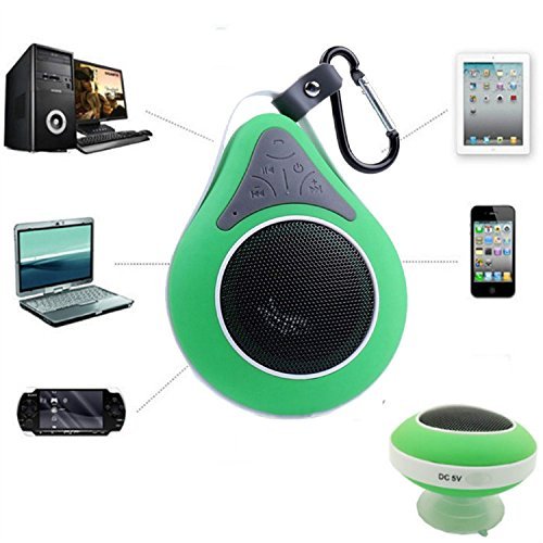 Mfine New Round Waterproof Wireless Bluetooth Shower Speaker Handsfree Speakerphone Compatible with All Bluetooth... N5