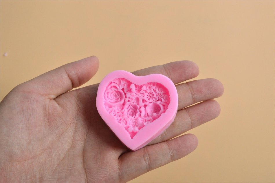 Bestwoohome 4 Set Silicone Fondant Baking Mold Cake Sugar Craft Chocolate Decorating DIY (Cherry Blossoms) N30