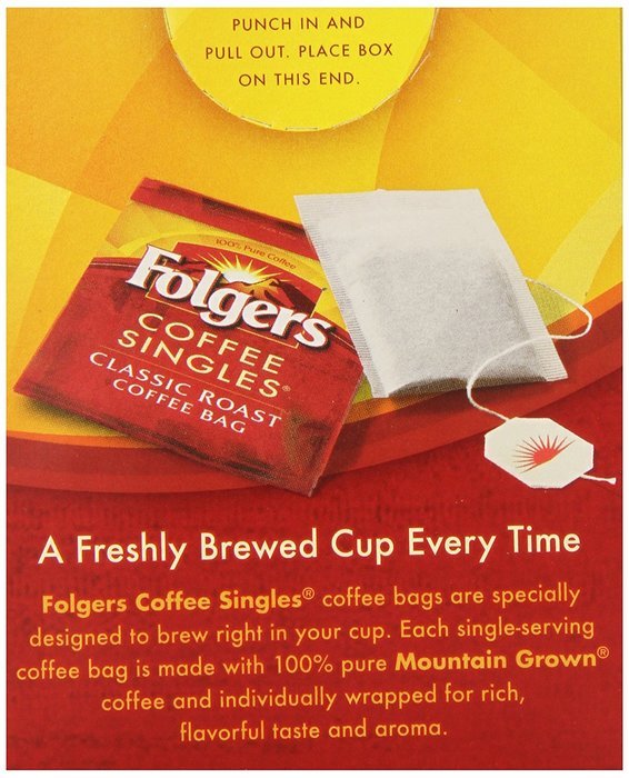 Folgers Classic Medium Roast Coffee Singles Serve Bags, 114 Count, 6 pack N2