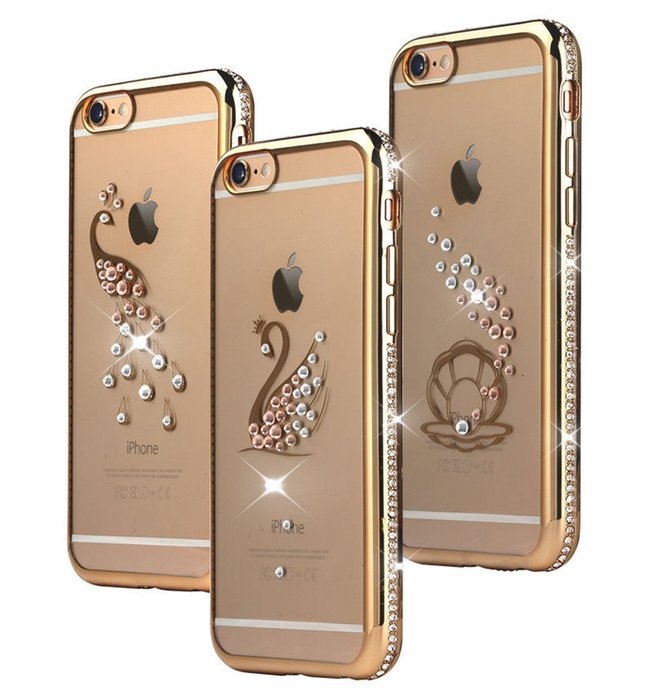iPhone 7 Case,Inspirationc Glitter Bling Crystal Rhinestone Diamonds Clear Rubber Electroplate Plating Frame TPU... N22