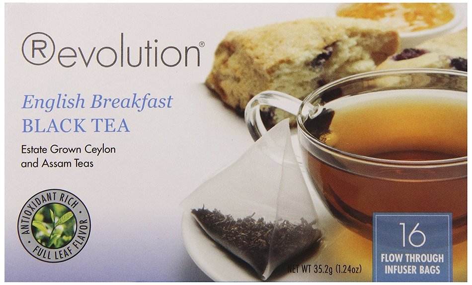 Revolution Tea Black Tea, English Breakfast, 16 Count (Pack of 6)