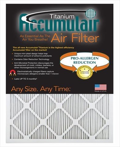 Accumulair FI18X36 Titanium 1 In. Filter, Pack Of 4