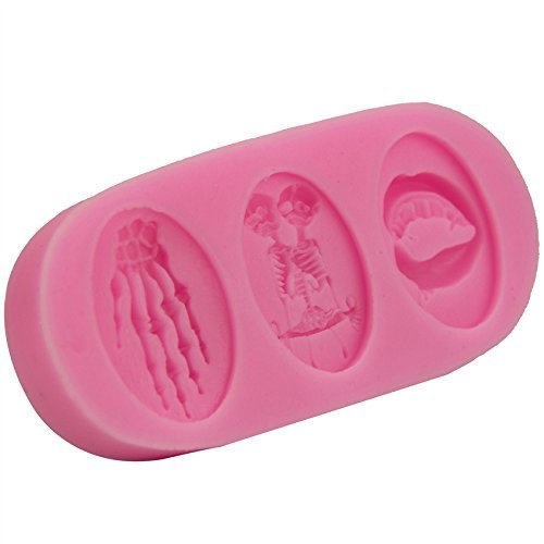 Mr.S Shop 3D Skeleton Bone Silicone Molds Fondant Jelly Cake Ice Sugar Mold Cake Decorating Tools N5
