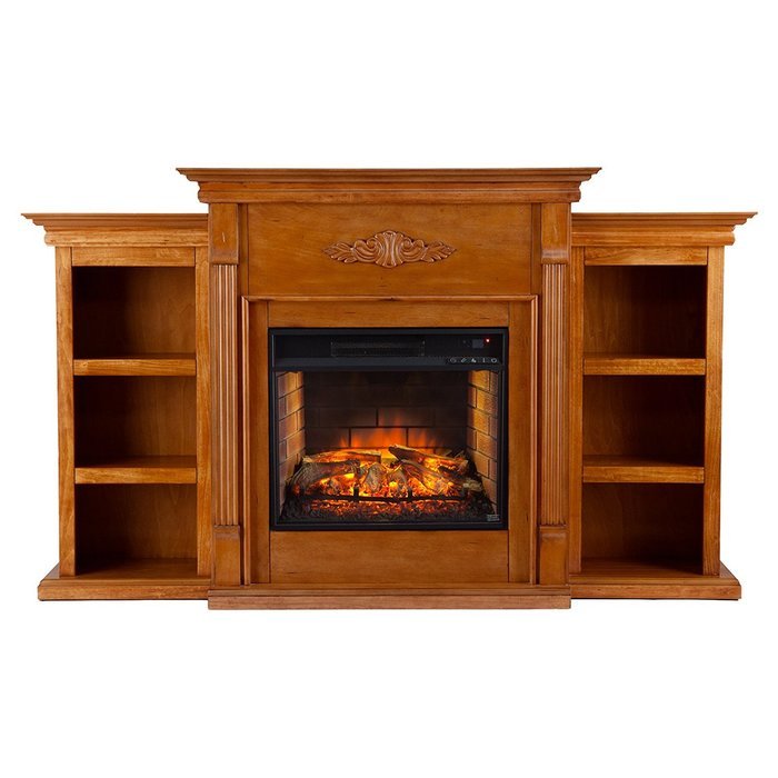 Southern Enterprises Tennyson Infrared Electric Fireplace in Ivory N2