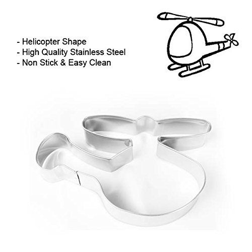 Stainless Steel Helicopter Shape Cookie Cutter Cake Baking Mold shopping N2