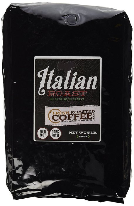 Italian Roast Espresso Coffee, Whole Bean, Fresh Roasted Coffee LLC (5 lb.)