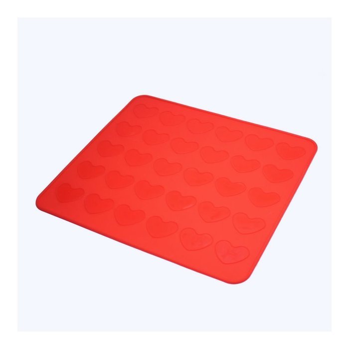 Silicone 30-cavity Macaron Macaroon Pastry cake Oven Baking Mould Sheet LC950 Must Have (Penguin with heart shape)