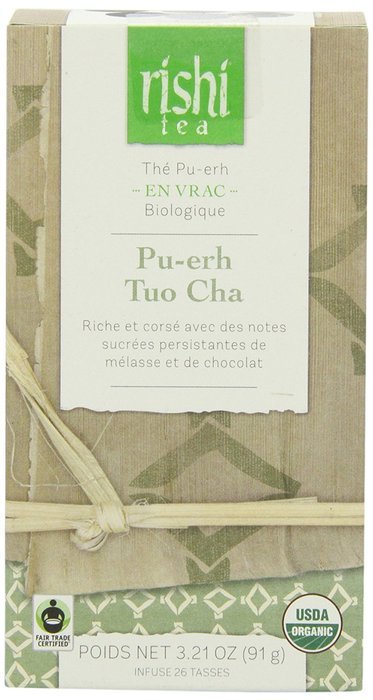 Rishi Tea Organic Pu-erh Tuo Cha Loose Leaf Tea, 3.21 Ounces Tin N3