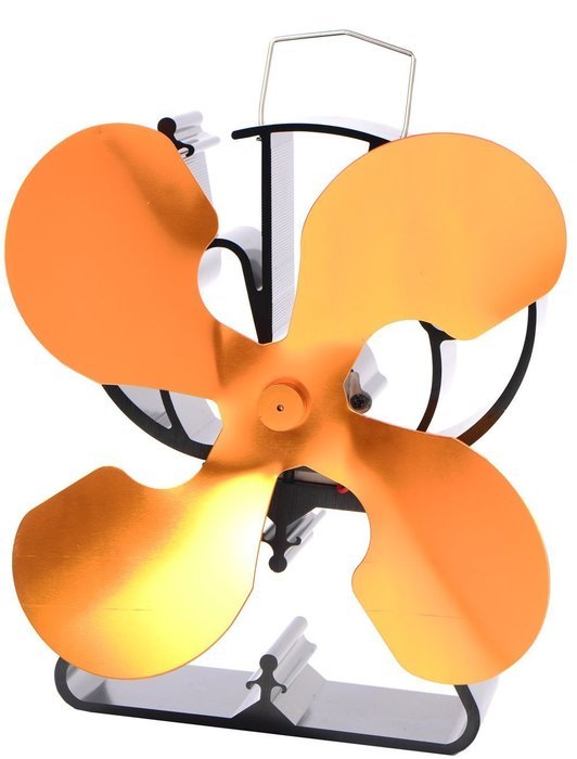 4-Blade Heat Powered Stove Fan for Wood / Log Burner/Fireplace increases 80% more warm air than 2 blade fan- Eco... N2
