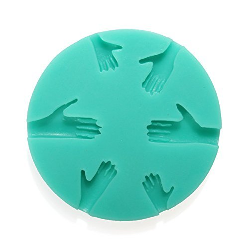 3D Silicone 6pcs Palm Cake Mold Fondant Chocolate Mould N5