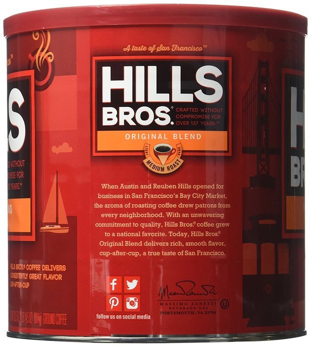 Hills Bros Ground Coffee, Original Blend Medium Roast, 30.5 Ounce