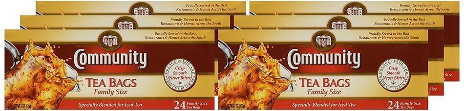 Community Coffee Iced Tea Bags, 24 Count (Pack of 6) N2