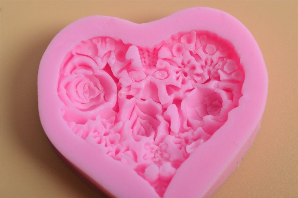 Bestwoohome 4 Set Silicone Fondant Baking Mold Cake Sugar Craft Chocolate Decorating DIY (Cherry Blossoms) N42
