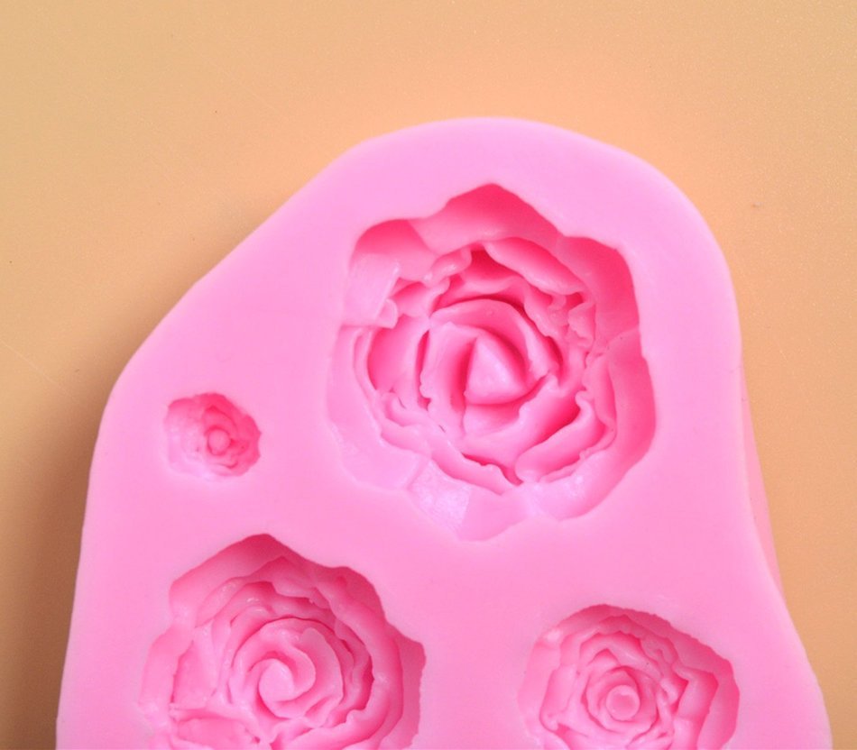 Bestwoohome 4 Set Silicone Fondant Baking Mold Cake Sugar Craft Chocolate Decorating DIY (Cherry Blossoms) N47