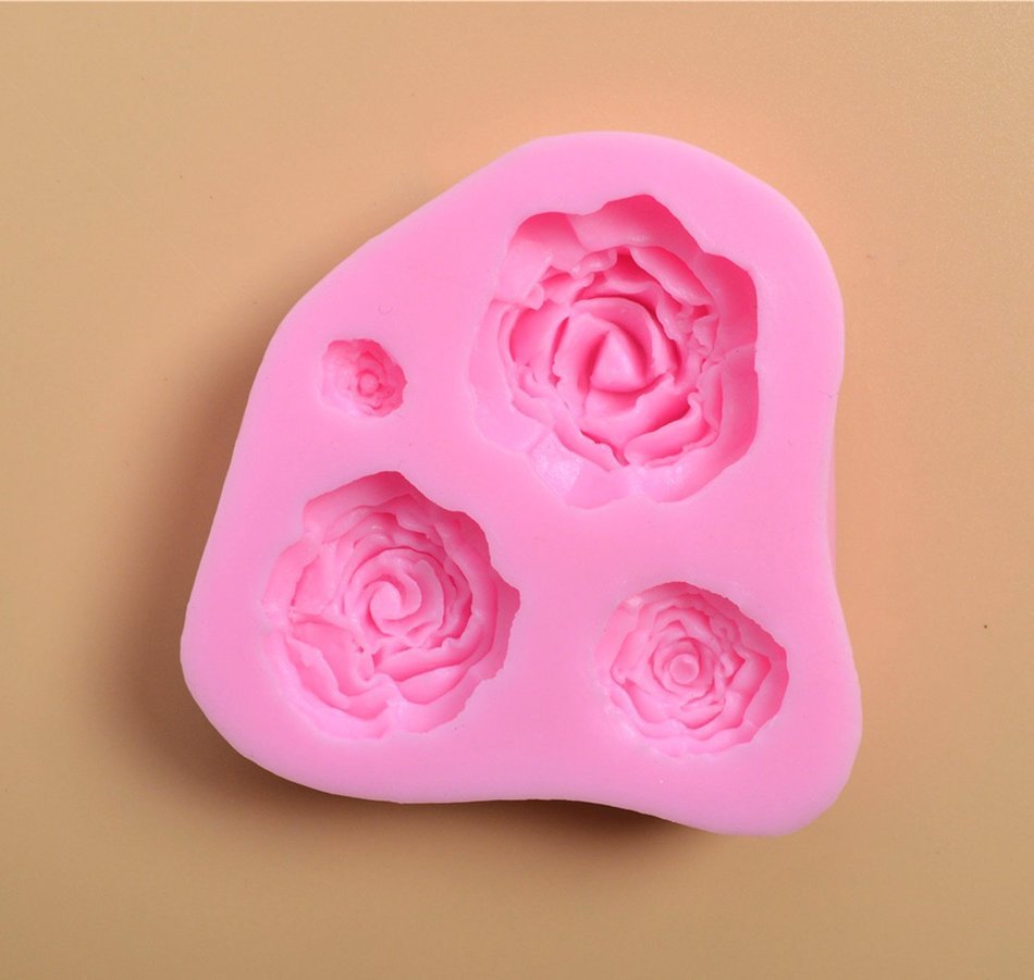 Bestwoohome 4 Set Silicone Fondant Baking Mold Cake Sugar Craft Chocolate Decorating DIY (Cherry Blossoms) N48