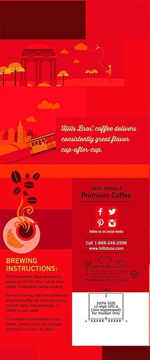 Hills Bros Coffee Dark Satin Premium Whole Bean Coffee, 32 Ounce N2