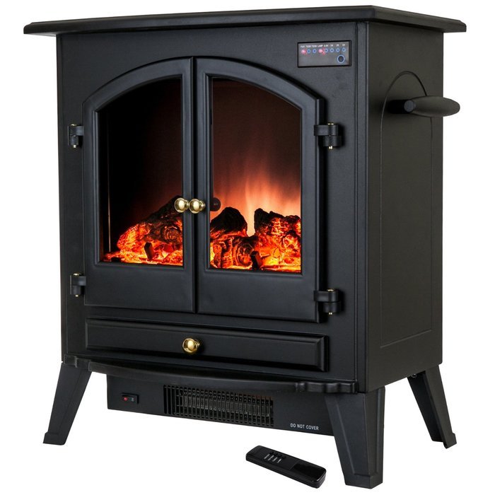 Golden Vantage 25" 1500W Freestanding Portable Adjustable Insert Electric Fireplace Stove Heater 5200 BTU w/ Remote N7