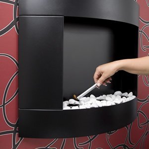 Bio Blaze BB-D1S Diamond Type 1 Wall Mount Fire Place, Grey N2