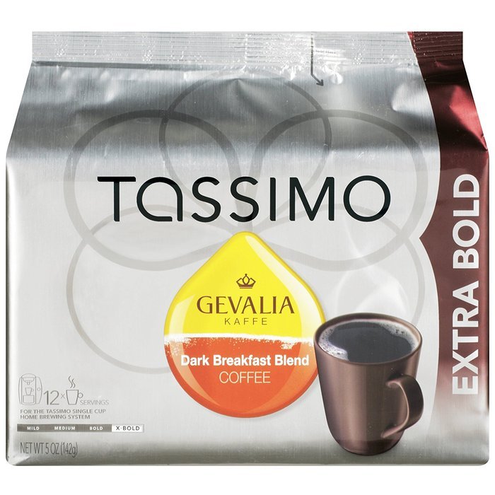 Gevalia Dark Breakfast Blend, 12-Count T-Discs for Tassimo Coffeemakers(Pack of 2) N3