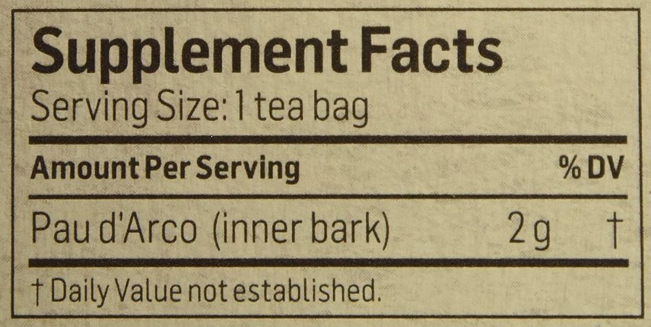 Alvita Teas Pau D' Arco Herbal Tea Bags, 24 Count N5
