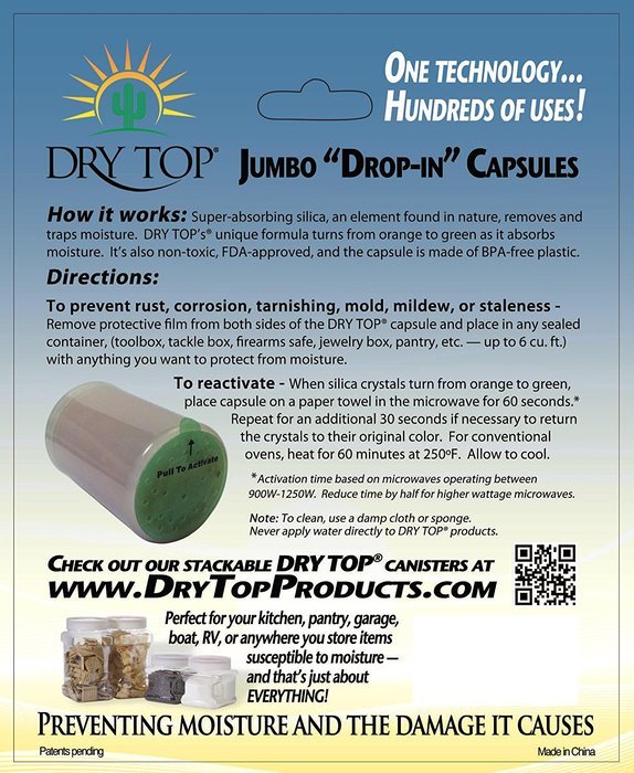 DRY TOP Reusable Moisture Absorbing-Dehumidifier