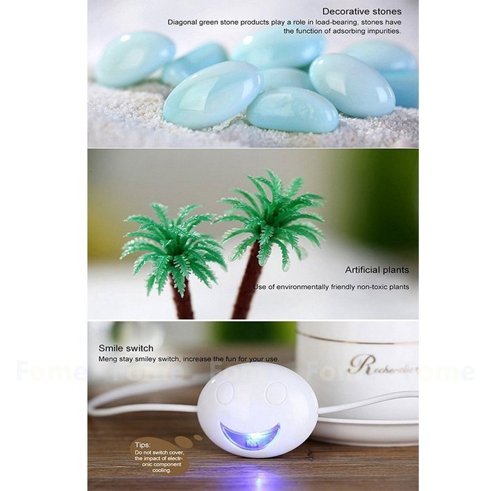 USB humidifier, Jaragar Portable Bulb Design Humidifier 400ml Capacity Lamp Air Humidifier 7 Colorful LED Night... N5