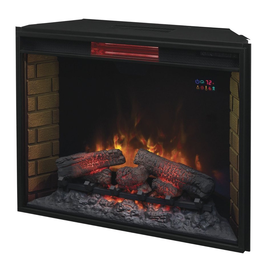 ClassicFlame 33II310GRA 33" Infrared Quartz Fireplace Insert with Safer Plug