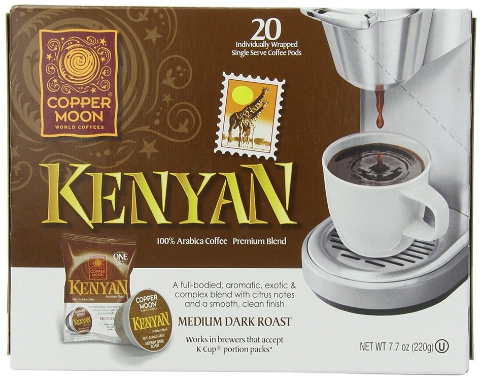 Copper Moon Kona Blend Single Cup Pod, 40 Count for Keurig K-cup Brewers N12
