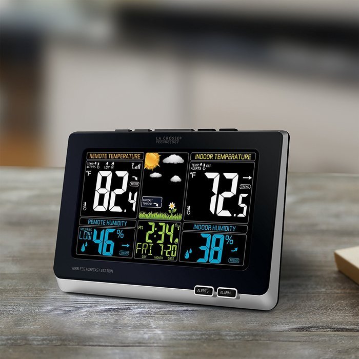 La Crosse Technology 308-1414MB-INT Wireless Color Weather Station with Mold Indicator, Black N3