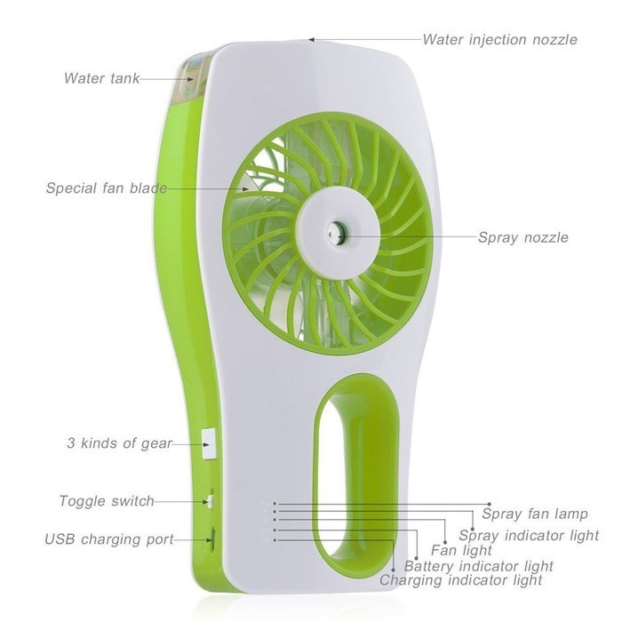 Personal Mini Fan,BeMall Misting Handheld Portalbe Fan USB Cooling Humidifier for Home ,Outdoor,Office