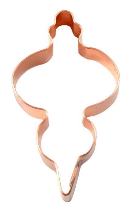 Tiny Retro Christmas Tree Ornament Copper Cookie Cutter