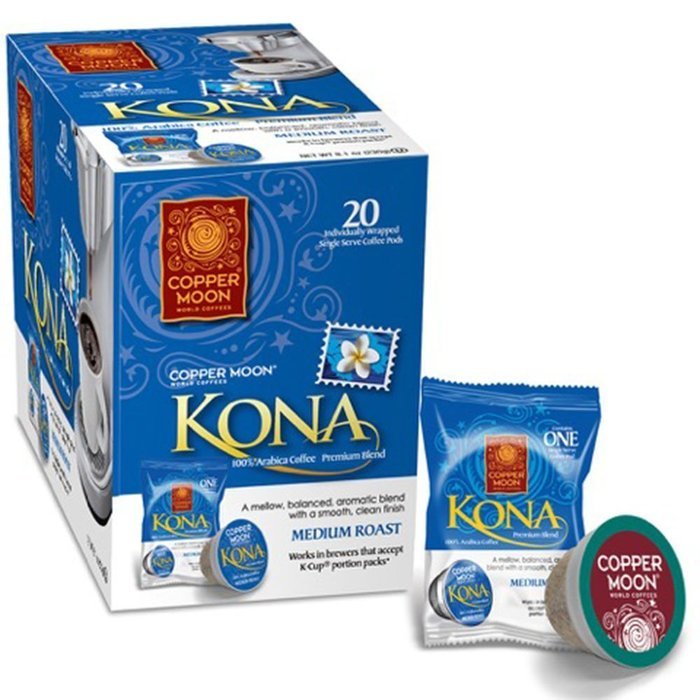 Copper Moon Kona Blend Single Cup Pod, 40 Count for Keurig K-cup Brewers N21