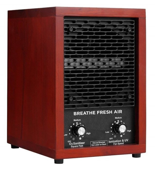 Breathe Fresh Air HEPA Filter Ionic Ionizer Air Purifier with UV Sterilizer and 2 Ceramic Ozone Plates