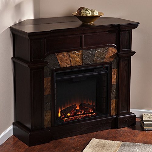 Upton Home Hollandale Espresso Stacked Electric Fireplace N2