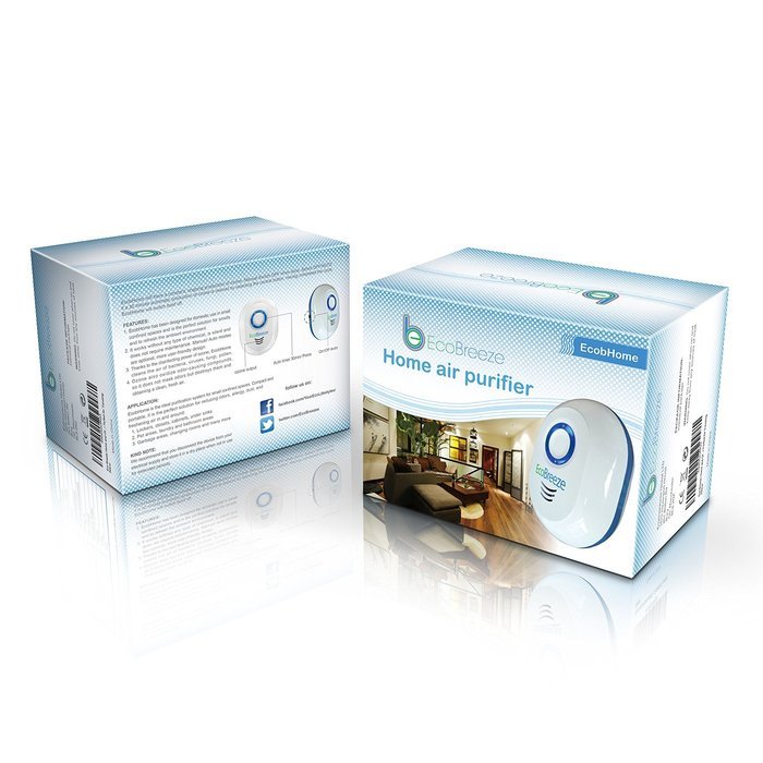 Eco Breeze Home and Office Air Purifier - Bad Odor Eliminator - Best Ionic Air Purifiers - Ozone Air Purifier...