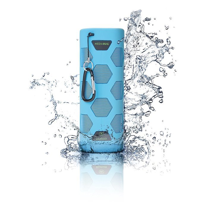 MediaBug Summit Rugged Water-Resistant/Waterproof Portable 10W Wireless Outdoor Bluetooth Speaker with Power Bank... N6