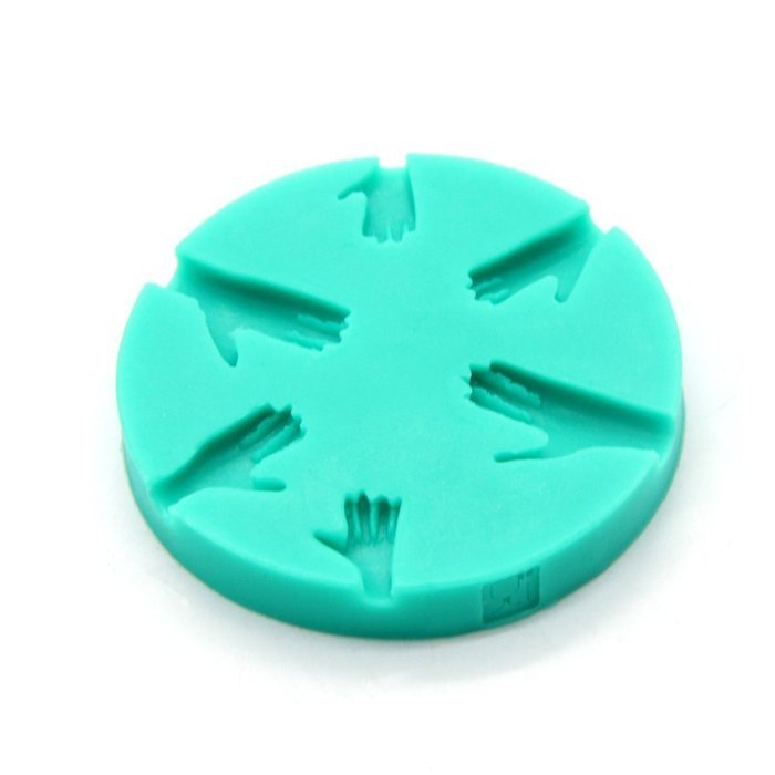 Mochiglory Palm Hand Shape 3D Fondant Cake Decorating Silicone Mould DIY Baking Mold N4