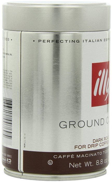 illy Caffe Scuro Drip Grind (Dark Roast, Brown Band), 8.8-Ounce Tins (Pack of 2)