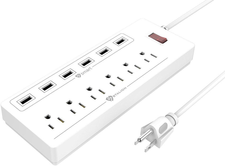 Stalion Surge Protector Power Strip Socket 900 Joule with 6-USB Charging Ports & 6-Outlets Universal for Home...