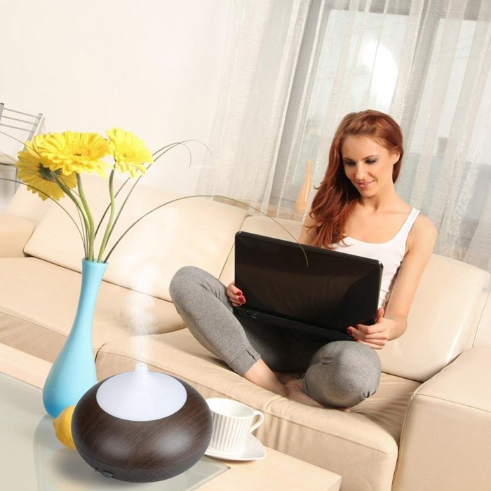 Dacawin 300ml Ultrasonic Home Aroma Humidifier Air Diffuser Mist Purifier Lonizer Atomizer (yellow) N5