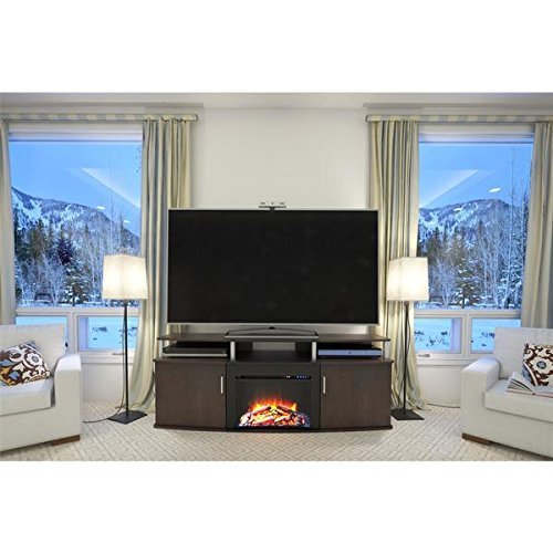 Altra Cherry Carson 70 inch LED Fireplace TV Console N4