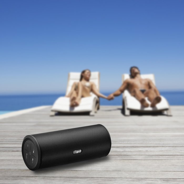 ITgut Ultra-Portable Hi-Fi Wireless Bluetooth Speaker for Bluetooth Enabled Devices(Black) N2