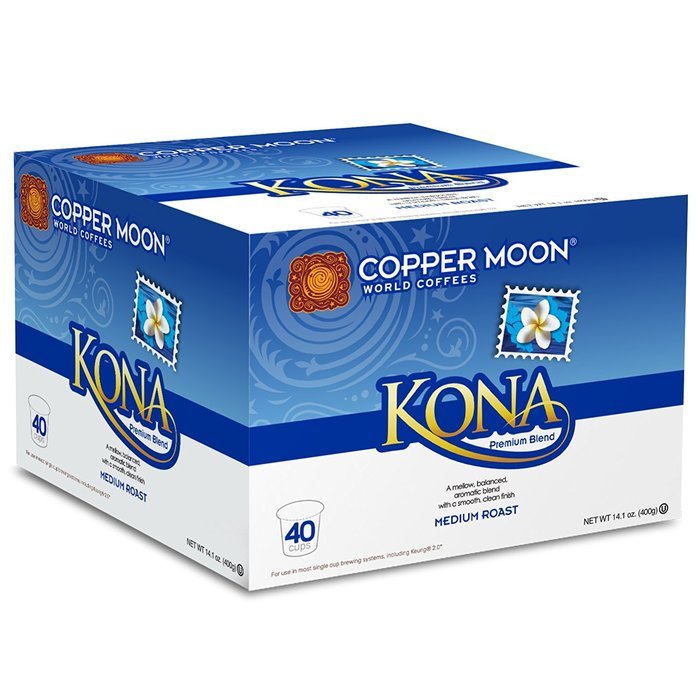 Copper Moon Kona Blend Single Cup Pod, 40 Count for Keurig K-cup Brewers N27