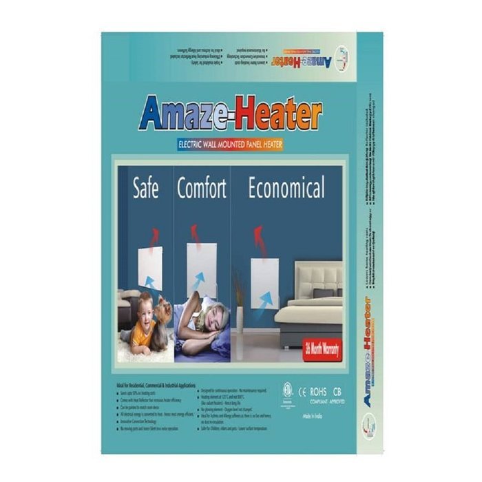 Amaze-Heater Wall Mounted Room Space Heater, 600 Watt, 120 Volts