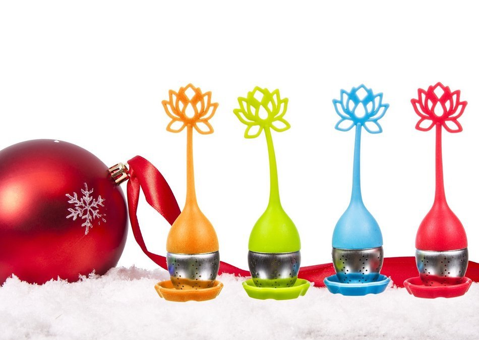 Lotus Flower Loose Leaf long-handled Tea Infuser - Genuine Best Tea Scoop Strainer for Herbal, Weight-Loss, Detox... N12