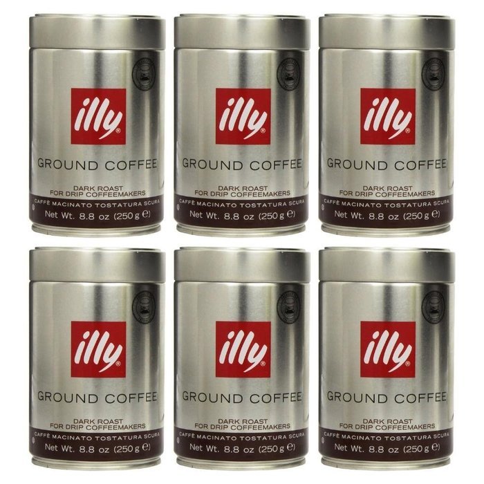 illy Caffe Scuro Drip Grind (Dark Roast, Brown Band), 8.8-Ounce Tins (Pack of 2) N5